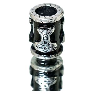 Northern Viking Jewelry Black Thor skäggsmycke NVJHE013 6mm main product photo