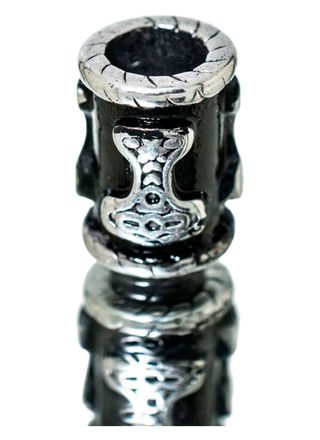 Northern Viking Jewelry Black Thor skäggsmycke NVJHE013 6mm