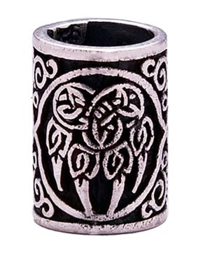 Northern Viking Jewelry Silver Björnens Tass skäggsmycke NVJHE024