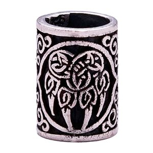 Northern Viking Jewelry Silver Björnens Tass skäggsmycke NVJHE024 main product photo