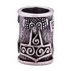 Northern Viking Jewelry Silver Korp Thor's Hammer skäggsmycke NVJHE025
