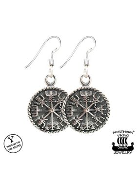 Northern Viking Jewelry Vegvisir örhängen NVJKK030