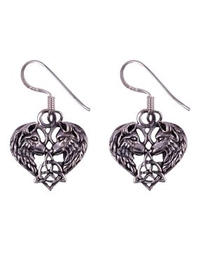Northern Viking Jewelry Heart Wolf örhängen NVJKK038