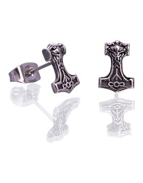 Northern Viking Jewelry Stål Thor's Hammare örhängen NVJKK039