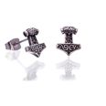 Northern Viking Jewelry Stål Korp Thor's Hammare örhängen NVJKK040