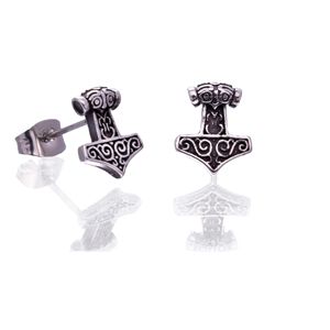 Northern Viking Jewelry Stål Korp Thor's Hammare örhängen NVJKK040 main product photo
