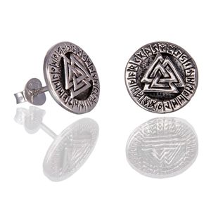 Northern Viking Jewelry Runa Valknut örhängen NVJKK042 main product photo