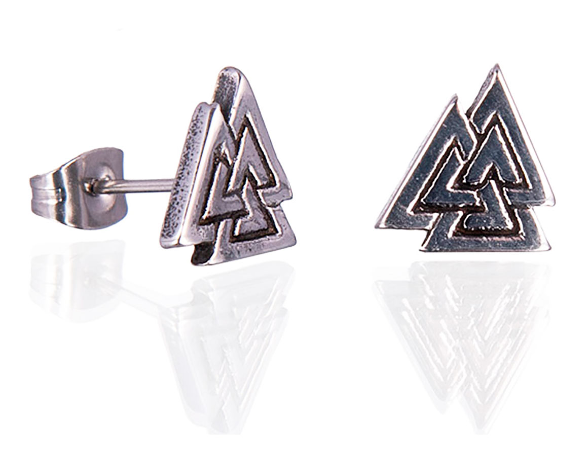 Northern Viking Jewelry Stål Valknut örhängen NVJKK044