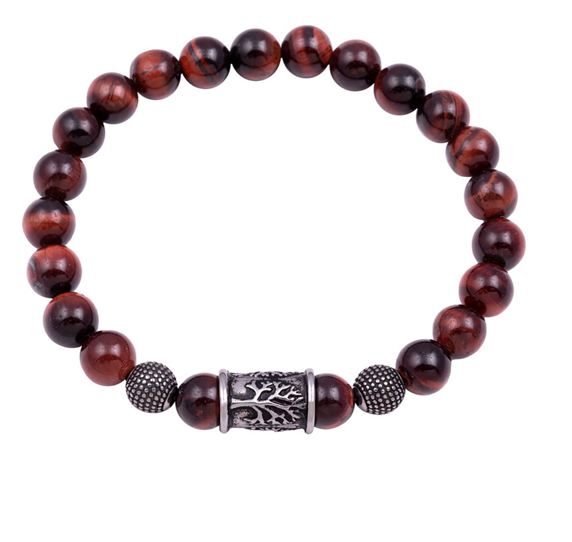 Northern Viking Jewelry Tiger Eye Tree Of Life armband NVJRA017