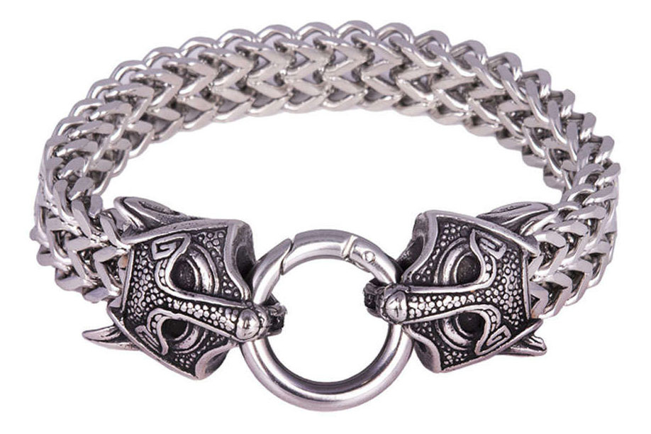Northern Viking Jewelry Guardian Wolf armband NVJRA030