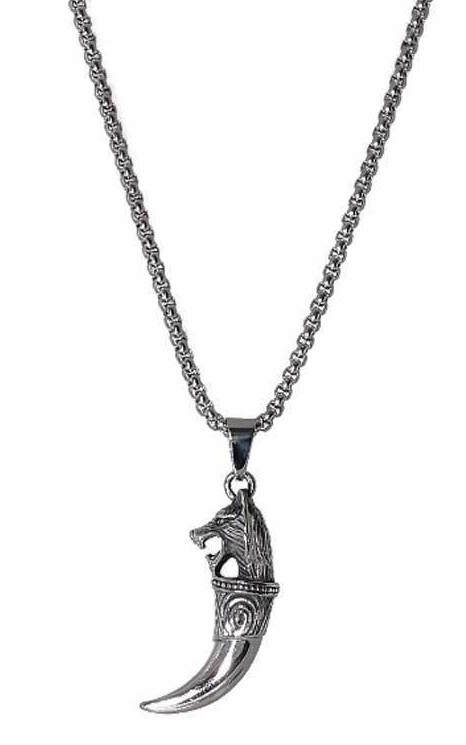 Northern Viking Jewelry NVJRS025 halsband Fenrir Wolf Head