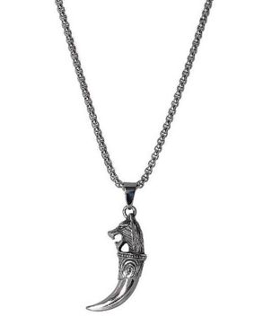 Northern Viking Jewelry NVJRS025 halsband Fenrir Wolf Head
