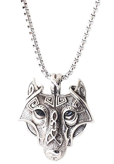 Northern Viking Jewelry NVJRS048 halsband Guardian Wolf