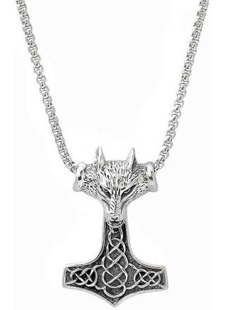 Northern Viking Jewelry NVJRS052 halsband Fenrir Wolfhead