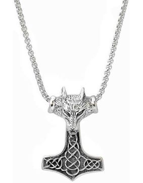 Northern Viking Jewelry NVJRS052 halsband Fenrir Wolfhead