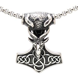 Northern Viking Jewelry Goat Head halsband NVJRS083 main product photo