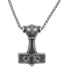 Northern Viking Jewelry NVJRS090 Eternity Knotwork Thor's Hammer halsband
