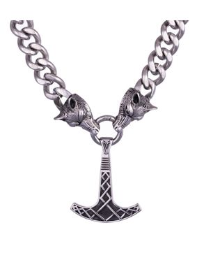 Northern Viking Jewelry pansar kedja 14 mm Ukonvasara berlock NVJRS123