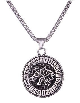 Northern Viking Jewelry Fenrir Rune halsband NVJRS125