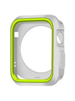 Apple Watch silikon skydd skal grå/limegrön - fyra olika storlekar