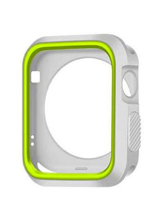 Apple Watch silikon skydd skal grå/limegrön - fyra olika storlekar