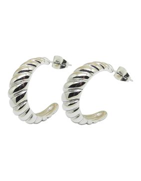Lykken Trend stålörhängen halvcirkel 16.5 mm