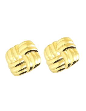 Lykken Trend stora guldpläterade stålörhängen 26.7 mm