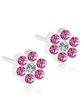 Blomdahl Daisy Rose/Crystal örhängen 5 mm 15-0114-42