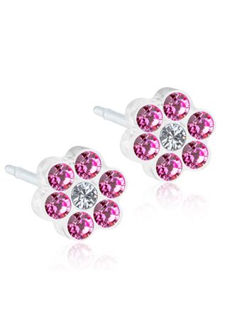 Blomdahl Daisy Rose/Crystal örhängen 5 mm 15-0114-42