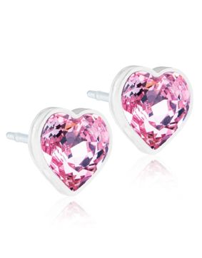 Blomdahl Heart Light Rose örhängen 6 mm 15-0121-24