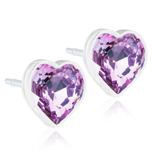 Blomdahl Heart Light Amethyst örhängen 6 mm 15-0121-74