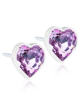 Blomdahl Heart Light Amethyst örhängen 6 mm 15-0121-74