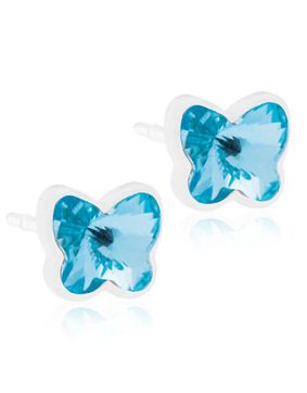 Blomdahl Butterfly Aquamarine örhängen 5 mm 15-0199-05