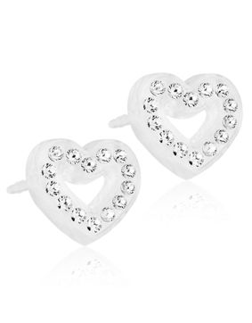 Blomdahl Brilliance Heart Hollow Crystal örhängen 10mm 15-01121-01