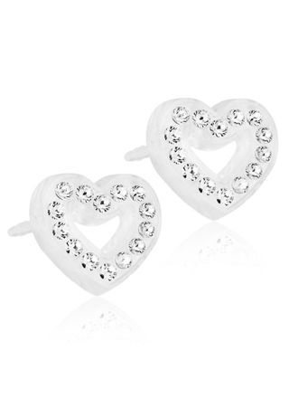 Blomdahl Brilliance Heart Hollow Crystal örhängen 10mm 15-01121-01