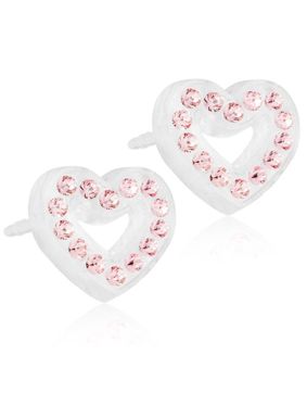 Blomdahl Brilliance Heart Hollow Light Rose örhängen 10mm 15-01121-24