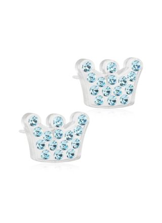 Blomdahl Brilliance Princess Aquamarine örhängen 9 mm 15-01125-05