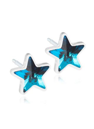 Blomdahl Star Aquamarine örhängen 6mm 15-0108-05