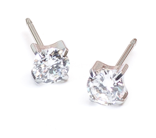 Blomdahl Tiffany White örhängen 5mm 15-1404-30