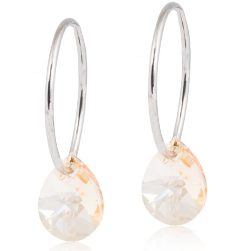 Blomdahl Ring 14mm Drop 8 mm Golden Shadow örhängen 15-1249-28