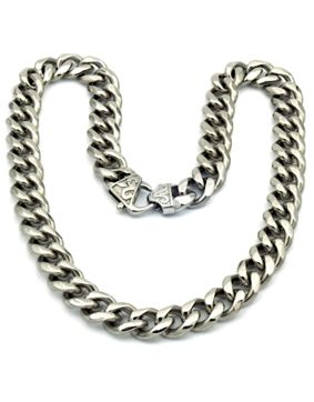 Rocks Steel 13 mm pansarhalsband dekorativt lås 56 cm P.S.13-56