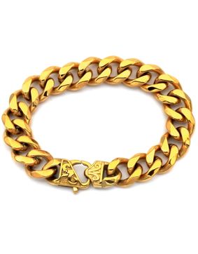 Rocks Steel 15 mm pansararmband dekorativt lås 24 cm P.S.D.15-24