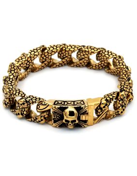 Rocks Steel 16 mm mönstrat pansararmband 22 cm P.S.D.LISKO.16-22