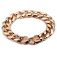 Rocks Steel roseguldfärgat 13 mm  pansararmband 20 cm P.S.R.13-20