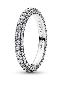 Pandora Timeless Pave Single-row Sterling silver alliansring 192627C01