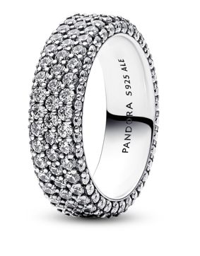Pandora Timeless Pave Triple-row Sterling silver ring 192634C01