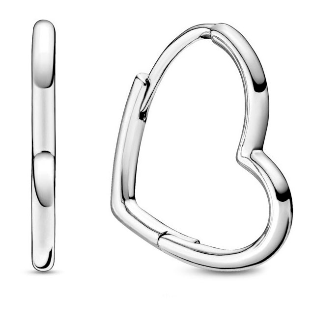 Pandora Asymmetrical Heart örhängen 298307C00