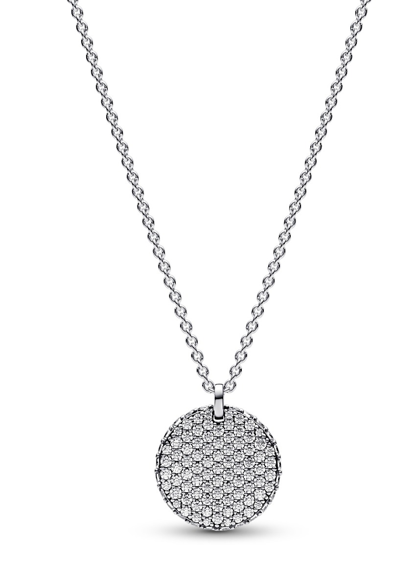 Pandora Timeless Pave Round Sterling silver halsband 392632C01-45