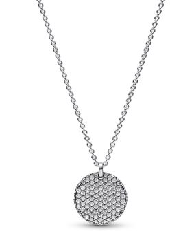 Pandora Timeless Pave Round Sterling silver halsband 392632C01-45