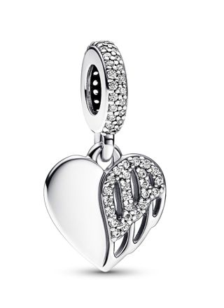 Pandora Moments Heart & Angel Sterling silver berlock 792646C01